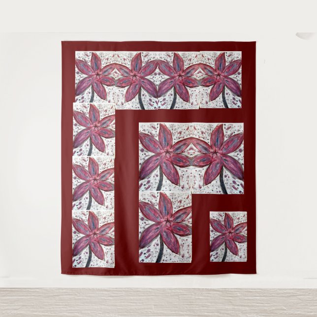 Tapestry Lilium orientalis Wandteppich (Vorderseite)