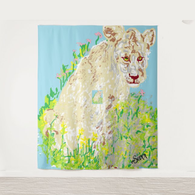 Tapestry : Lion's den  Wandteppich (Vorderseite)