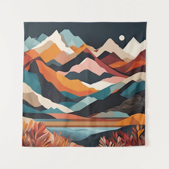 Tapestry Moderne Kunst, Dichtung und Musik Wandteppich (Vorderseite)