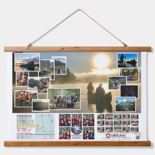 Tapestry of Canoe Trails 2018 Kanadische Reise Wandteppich Mit Holzrahmen
