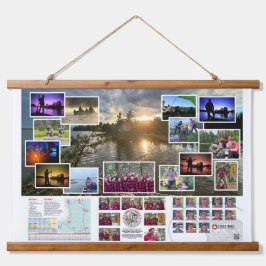 Tapestry of Canoe Trails 2022 Kanadische Reise Wandteppich Mit Holzrahmen