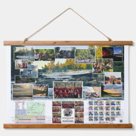 Tapestry of Canoe Trails 2023 Kanadische Reise Wandteppich Mit Holzrahmen