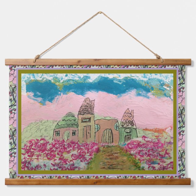 Tapestry - "Once Upon A Time"  Wandteppich Mit Holzrahmen (Vorne)