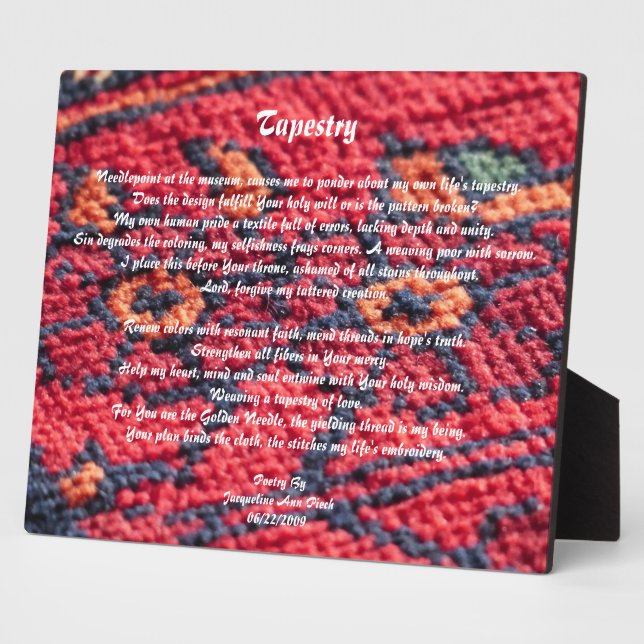Tapestry Poetry Fotoplatte (Seite)