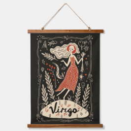 Tapestry Virgo Celestial Zodiac Art Wandteppich Mit Holzrahmen