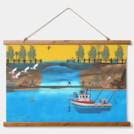 Tapestry von James Michael Miller 3.23.2024 Wandteppich Mit Holzrahmen