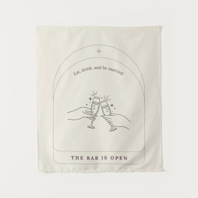 Tapestry Wedding Bar Sign Wandteppich (Vorderseite)