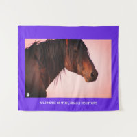 TAPESTRY WILD HORSE VON UTAH, ONAQUI BERGE