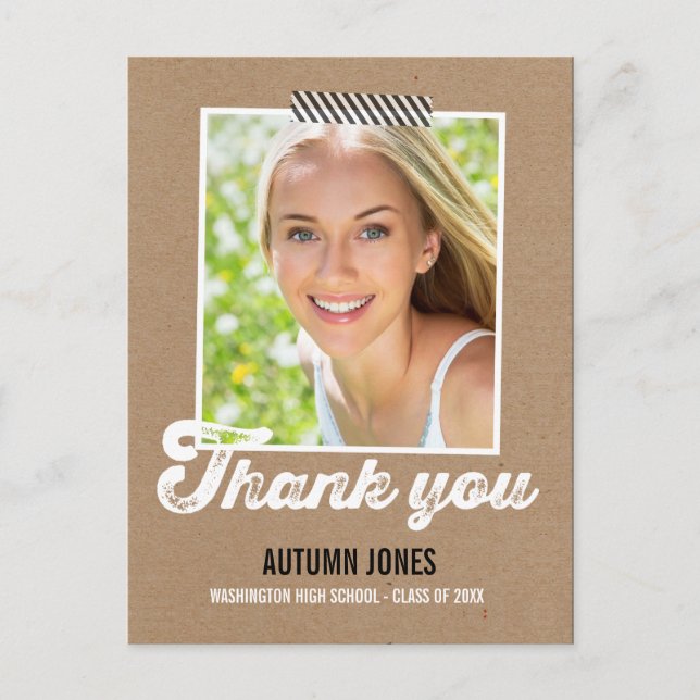 Tapete Abschluss Dankeschön Karte (Vorderseite)