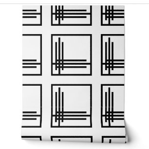 Tapete - Art Deco Schwarz / Weiß