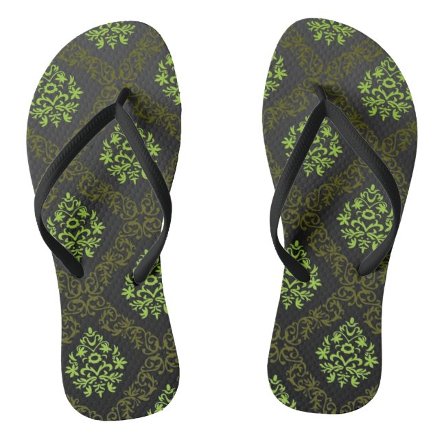 Tapete Blumen Grün Flip Flops (Fußbett)