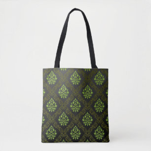 Tapete Blumenmuster Grün Tasche