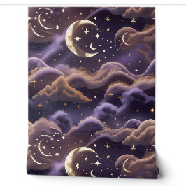 Tapete - Design Mond im rauchigen Himmel
