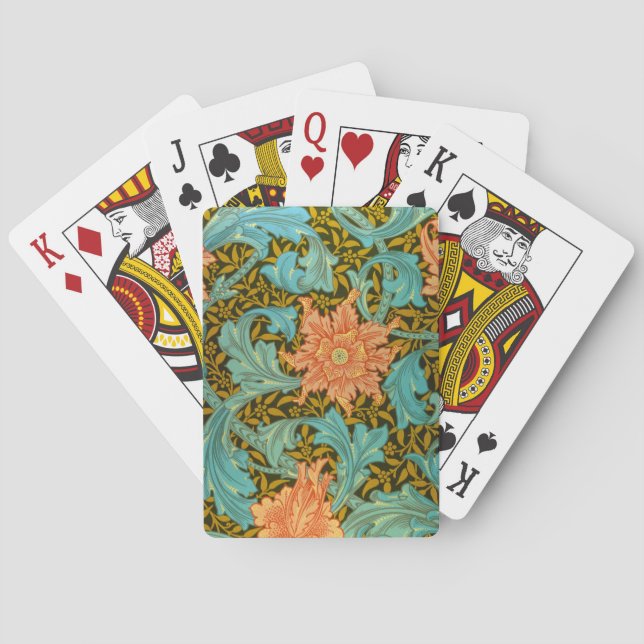Tapete Design, Single Stem von William Morris Spielkarten (Rückseite)