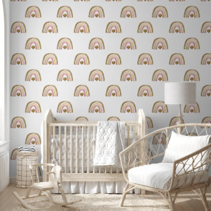 Tapete - Designer Golden Regenbogen Herzen