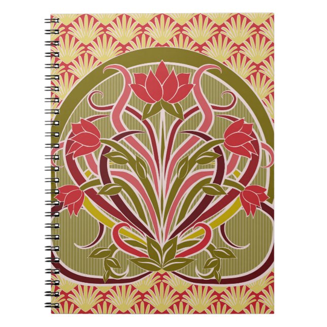 Tapete im Jugendstil. Notizblock (Vorderseite)