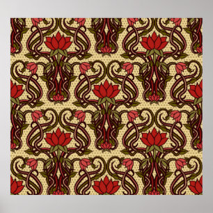Tapete im Jugendstil. Poster
