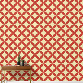 Tapete im Retro-Design, rot-gelb-60er