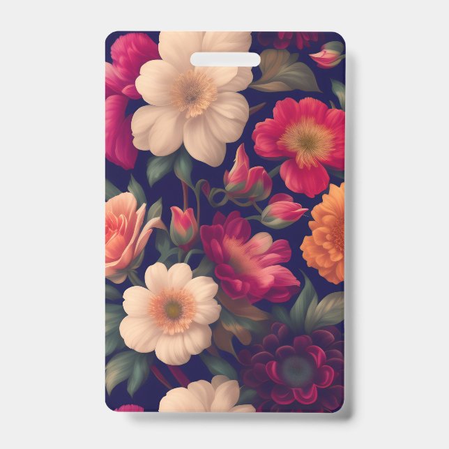 Tapete mit Blumenmuster Ausweis (Vorderseite)