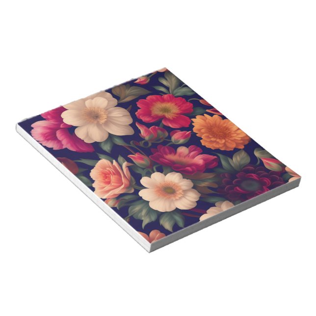 Tapete mit Blumenmuster Notizblock (angewinkelt)