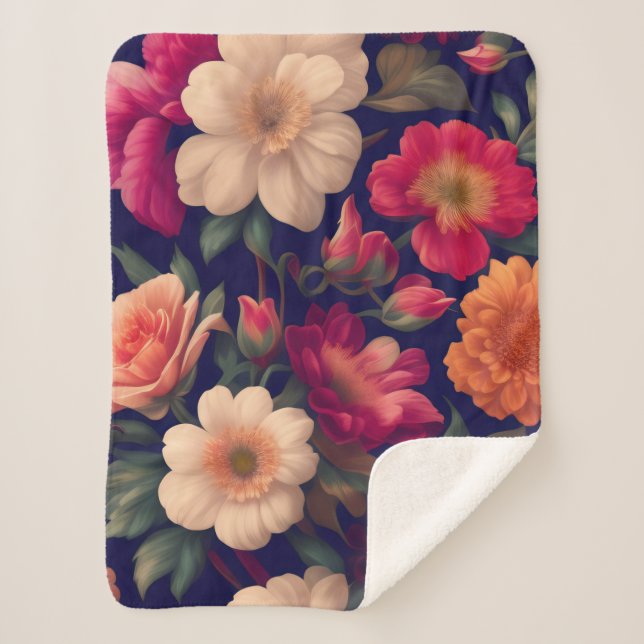 Tapete mit Blumenmuster Sherpadecke (Vorderseite)