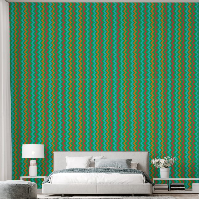 Tapete mit farbigen Linien (Schlafzimmer)
