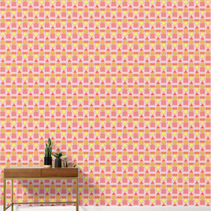 Tapete mit geometrischen Formen für Retro-70er