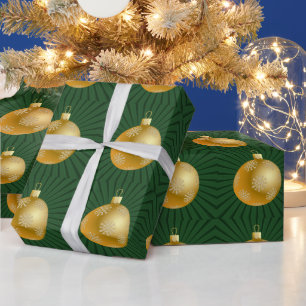 Tapete mit grüner Sternexplosion Geschenkpapier