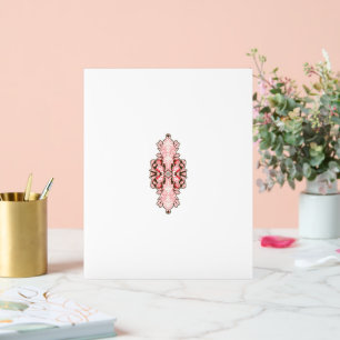 Tapete mit Innendekoration, rote Blume, weißer Hin Acrylschild