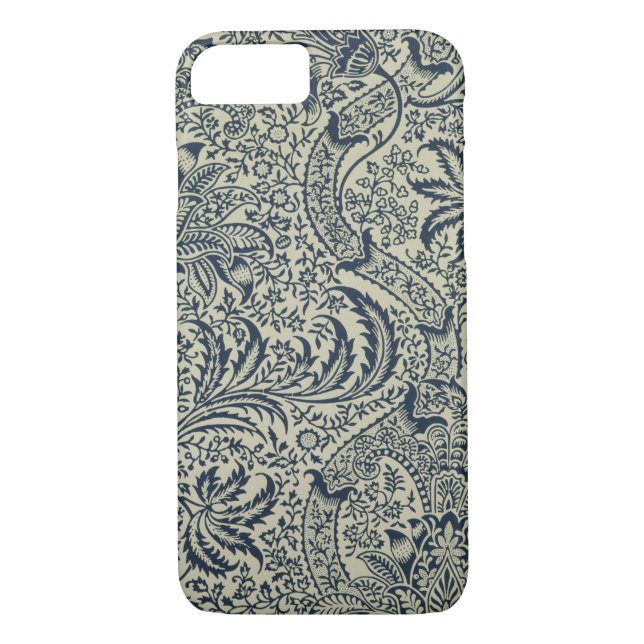 Tapete mit Marineblau-Meerespflanzeartentwurf Case-Mate iPhone Hülle (Rückseite)