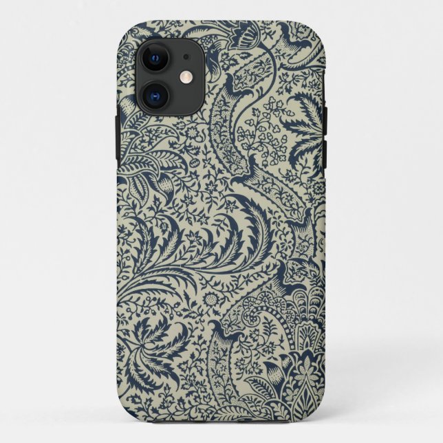 Tapete mit Marineblau-Meerespflanzeartentwurf Case-Mate iPhone Hülle (Rückseite)