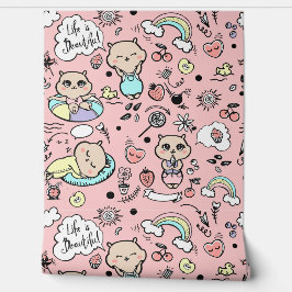 Tapete mit modernem Design, lustiger Cartoon