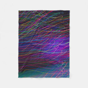 Tapete mit roten und grünen Linien Fleecedecke