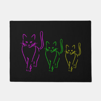 Tapete Neon Cats Fußmatte