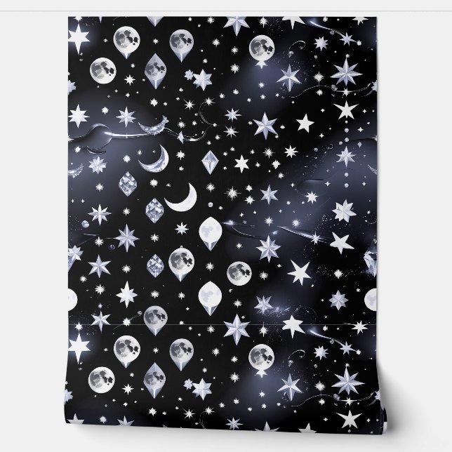 Tapete - Onyx Celestial Mond Design (Abrollen)