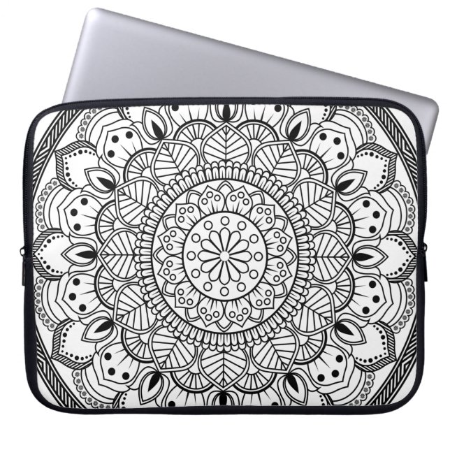 Tapete Rosette mandala Laptopschutzhülle (Vorderseite)