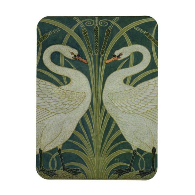 Tapete "Swan, Rush and Iris" Magnet (Vertikal)
