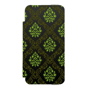 Tapeten-Blumengrün Incipio Watson™ iPhone 5 Geldbörsen Hülle
