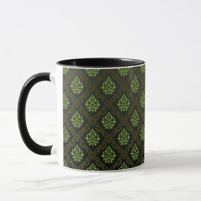 Tapeten-Blumengrün Tasse (Links)