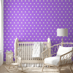 Tapeten mit weißem, violett-weißem Muster