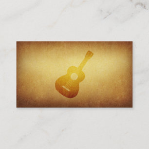 Tapezierte Archiv-Gitarren-Musiker-Visitenkarte Visitenkarte
