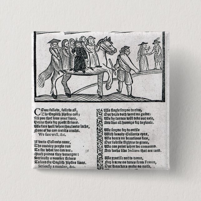 Tapfere Englisch Gypsy Button (Vorderseite)