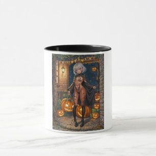 Tapfere Halloween-Mädchen Süßes oder Saures Körper Tasse