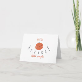 tapfere kleine Kürbis-individuelle Name-Karte Dankeskarte
