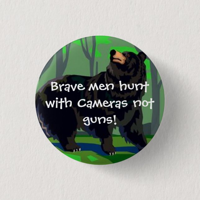 Tapfere Mannjagd mit Kameras Button (Vorderseite)