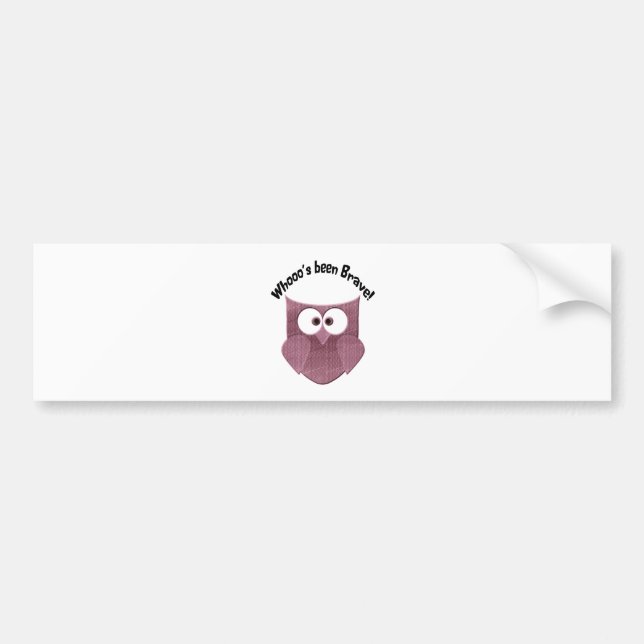 Tapfere niedliche rosa Eule Autoaufkleber (Vorne)