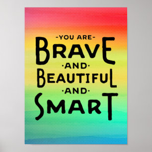 Tapfere, schöne und intelligente Wand-Kunst Poster