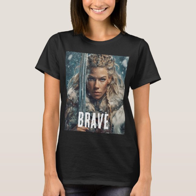 tapfere Wikingerin  T-Shirt (Vorderseite)
