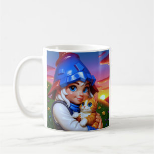 Tapferer Elf Katzen Kaffeetasse