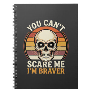 Tapferer Halloween-Totenkopf Retro-Horror-Design_1 Notizblock